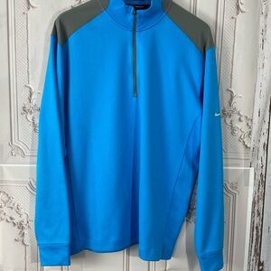 NIKEGOLF blue and grey men’s large quarter zip jacket